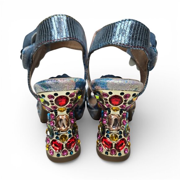 L'Artiste by Spring Step Smashing Everley Sandals Rhinestone Heel Roses 6.5 to 7 - Picture 5 of 11